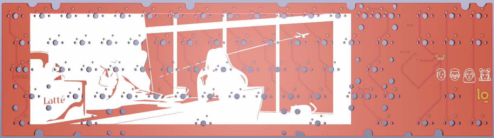 Front of the PCB PCB front